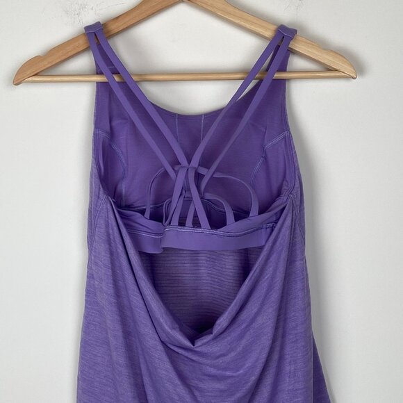 Lululemon Moment To Movement 2-In-1 Tank Light Strappy Purple Lilac, Size 4 - Picture 7 of 11